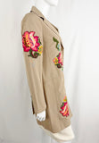 NEW Bogner Embroidered Trench Coat Size 6