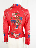 NEW Algo Leather Embroidered Jacket Size 2