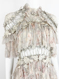 Zimmermann Stranded Tiered Mini Dress Size S