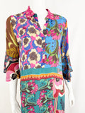 Johnny Was Silk Maxi Dress Size XS