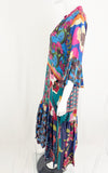 Johnny Was Silk Maxi Dress Size XS