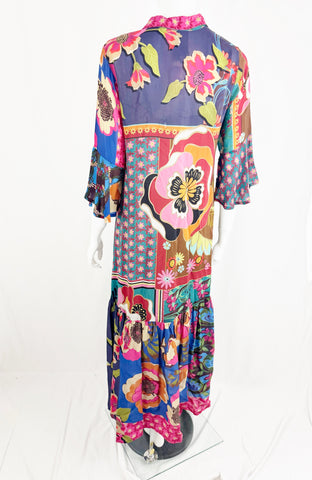johnny was silk maxi dress Johnny Was Silk Maxi Dress Size XS – KMK Luxury Consignment