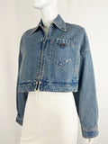 NEW Prada Cropped Denim Jacket Size XS