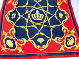 Hermes Vintage Couronnes Silk Scarf