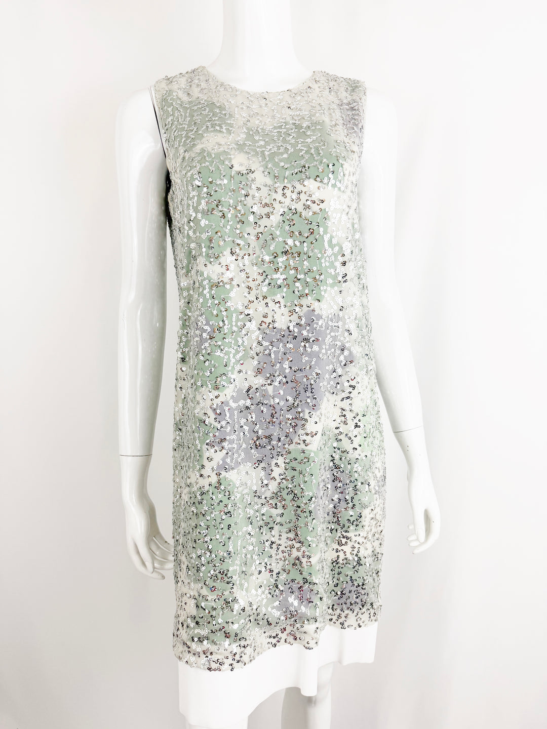 dvf white sequin dress Diane Von Furstenberg Sequin Dress Size 6 – KMK Luxury Consignment