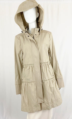 Elie Tahari Hooded Rain Coat Size XL