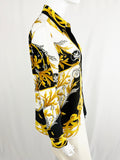 Versace Silk Patterned Blouse Size 6