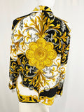 Versace Silk Patterned Blouse Size 6
