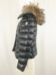 NEW Moncler Armoise Giubbotto Jacket W/Raccoon Trim Size 4