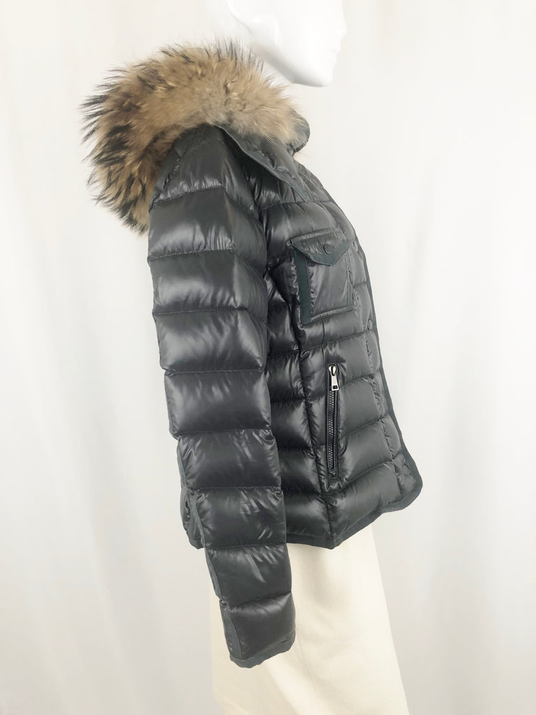 NEW Moncler Armoise Giubbotto Jacket W/Raccoon Trim Size 4 – KMK