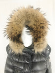 NEW Moncler Armoise Giubbotto Jacket W/Raccoon Trim Size 4