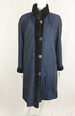 Reversible Sheared Fur Coat Size L