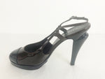 Chanel Patent Cap-Toe Slingback Size 11