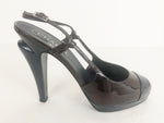 Chanel Patent Cap-Toe Slingback Size 11