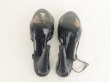 Chanel Patent Cap-Toe Slingback Size 11