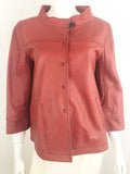 Red Leather Jacket Size S