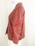 Red Leather Jacket Size S