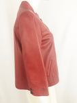 Red Leather Jacket Size S