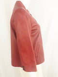 Red Leather Jacket Size S