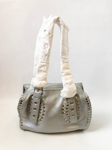 NEW Carlos Falchi Studded Shoulder Bag