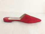 Prada Red Suede Mules Size 7