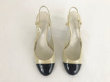 Chanel Patent Cap-Toe Slingback Size 9