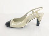 Chanel Patent Cap-Toe Slingback Size 9