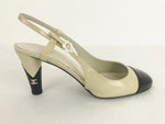 Chanel Patent Cap-Toe Slingback Size 9