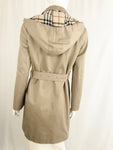 Burberry Trench Coat with Hood Size 6