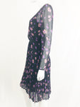 Maje Floral Pleated Dress Size L