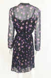 Maje Floral Pleated Dress Size L