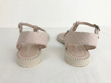 T-Strap Quilted Leather Sandal Size 8