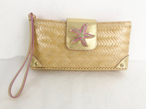 Lilly Pulitzer Straw Wristlet