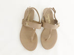 Chanel CC Leather T-Strap Sandals Size 6