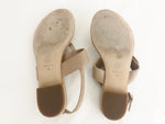 Chanel CC Leather T-Strap Sandals Size 6