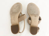 Chanel CC Leather T-Strap Sandals Size 6