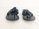 Chanel Camellia Leather Sandal Size 6.5