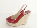 Jimmy Choo Red Patent Leather Slingback Size 6