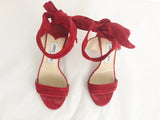 Jimmy Choo Red Suede Sandal Size 6