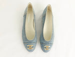 New Chanel Denim Ballet Flats Size 7