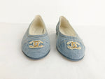 New Chanel Denim Ballet Flats Size 7