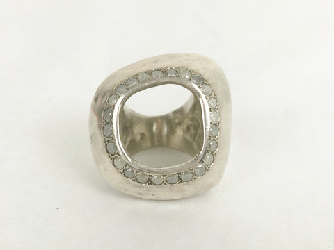 Rosa Maria Sterling Silver & Diamond Ring Size 5