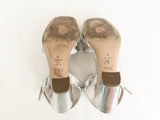 Christian Dior Silver Sandals Size 8