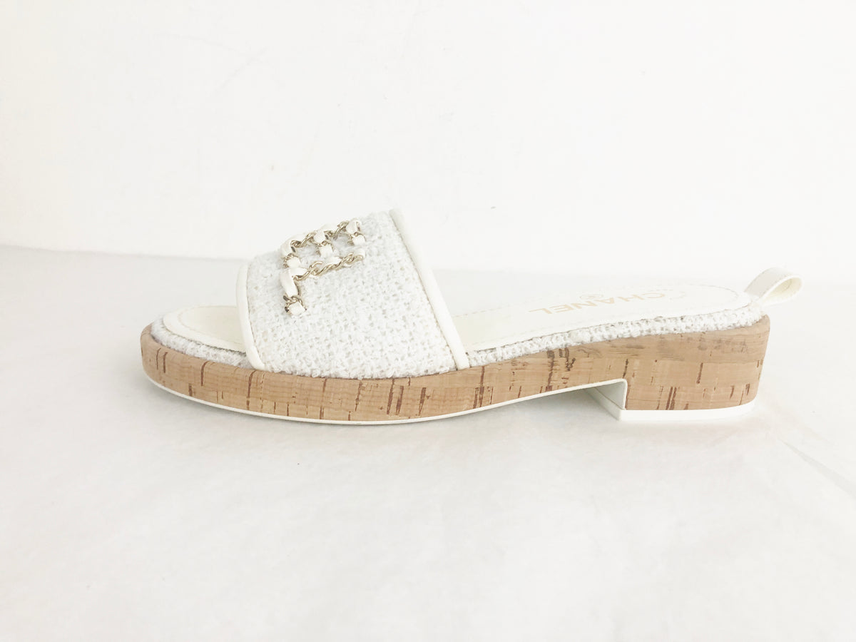 Chanel Shearling Suede Mules - Dress Raleigh Consignment