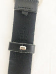 Black Double G Leather Belt Size S