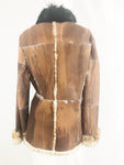 Alberto Makali Leather Jacket W/fox and Rabbit Fur Size L