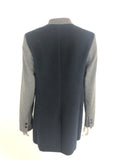 Biella Collezioni Cashmere Blend Two-Tone Coat Size M