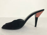 Prada Black & Pink Suede Mule Size 9.5