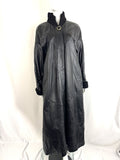 Burtrum Furs Leather and Karakul Coat Size XL