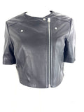 Lamarque Leather Cropped Jacket Size M